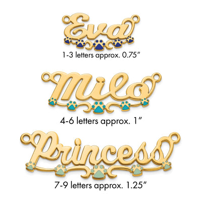 Sterling silver name pendants & charm