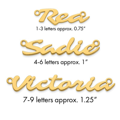 10K Rose Gold Name Plate