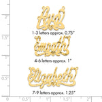 10k Rose Gold Diamond-cut Heart Name Plate view 5