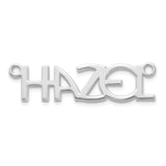 10k White Gold Name Plate view 3