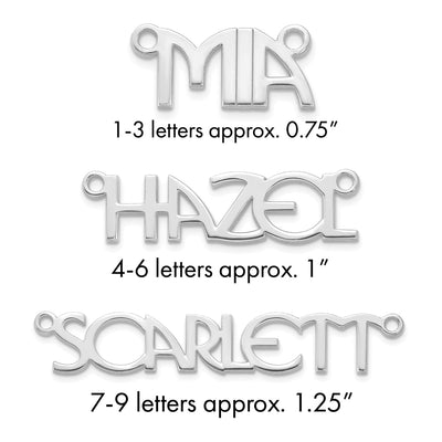 10K White Gold Name Plate