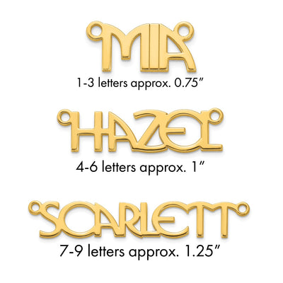 10K White Gold Name Plate