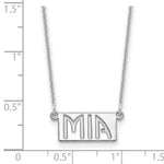 10K White Gold 1-3 Letter cut-out Name Bar Necklace view