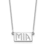 10k White Gold 1-3 Letter Name Bar Necklace