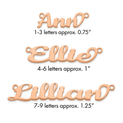 10K Yellow Gold Name Plate