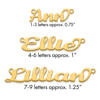 10K Yellow Gold Name Plate