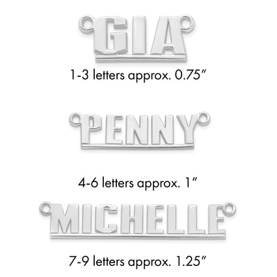 Sterling Silver/14K Rose Gold Underlined Name Plate
