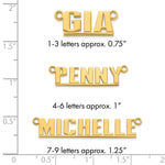 Sterling Silver/14k Rose Gold Underlined Name Plate view 21