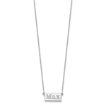 10K White Gold 1-3 Letter Cut-Out Name Bar Necklace view