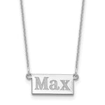 10K White Gold 1-3 Letter Cut-Out Name Bar Necklace view