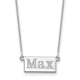 10K White Gold 1-3 Letter Cut-Out Name Bar Necklace