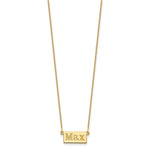 10K Yellow Gold 1-3 Letter Name Bar Necklace view