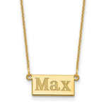 10K Yellow Gold 1-3 Letter Name Bar Necklace view