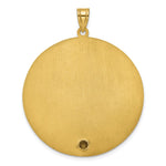 10k Yellow Gold Circle w/1 Birth Flower and Birthstone Pendant view 2