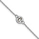 10K White Gold Brushed 1 Station Disc with Epoxy Initial Bracelet