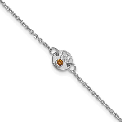 10K white gold birthstone bracelet