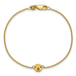 10K Yellow Gold 1 Disc with Initial and Birthstone Bracelet view