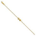 10K Yellow Gold 2 Disc with Initial and Birthstone Bracelet view
