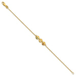 10K Yellow Gold 3 Disc with Initial and Birthstone Bracelet view