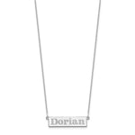 10K White Gold 4-6 Letter Name Bar Necklace view