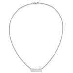 10K White Gold 4-6 Letter Name Bar Necklace view