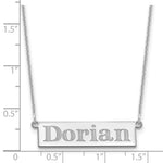10K White Gold 4-6 Letter Name Bar Necklace view
