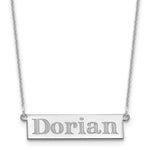 10K White Gold 4-6 Letter Name Bar Necklace view
