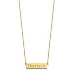 10K Yellow Gold 4-6 Letter Name Bar Necklace view