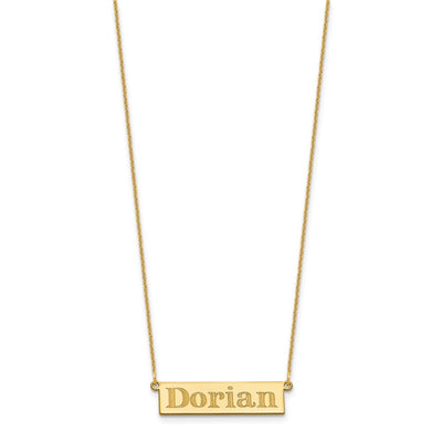 10K Yellow Gold 4-6 Letter Name Bar Necklace