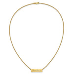 10K Yellow Gold 4-6 Letter Name Bar Necklace view
