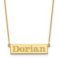 10K Yellow Gold 4-6 Letter Name Bar Necklace