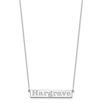 10K White Gold 7-9 Letter Name Bar Necklace view
