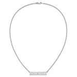 10K White Gold 7-9 Letter Name Bar Necklace view