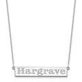 10K White Gold 7-9 Letter Name Bar Necklace