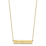 10K Yellow Gold 7-9 Letter Name Bar Necklace view