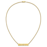 10K Yellow Gold 7-9 Letter Name Bar Necklace view