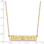 10K Yellow Gold 7-9 Letter Name Bar Necklace view