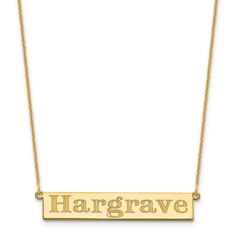 10K yellow gold letter necklace