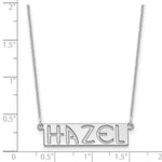 10K White Gold 4-6 Letter cut-out Name Bar Necklace view