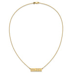 10K Yellow Gold 4-6 Letter cut-out Name Bar Necklace view