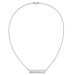 10K White Gold 7-9 Letter cut-out Name Bar Necklace view