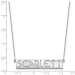10K White Gold 7-9 Letter cut-out Name Bar Necklace view