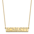 10K Yellow Gold 7-9 Letter cut-out Name Bar Necklace