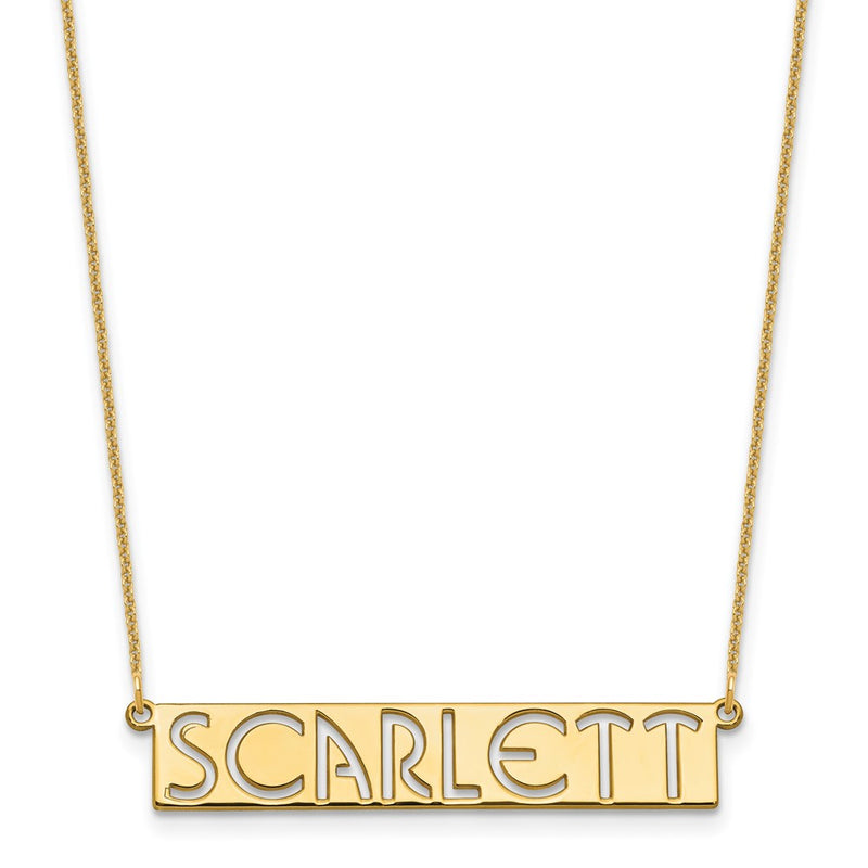 10K yellow gold letter necklace
