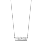10K White Gold 4-6 Letter Name Bar Necklace view