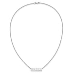 10K White Gold 4-6 Letter Name Bar Necklace view
