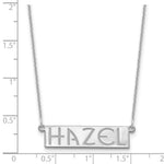 10K White Gold 4-6 Letter Name Bar Necklace view