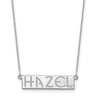 10k White Gold 4-6 Letter Name Bar Necklace