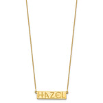 10K Yellow Gold 4-6 Letter Name Bar Necklace view