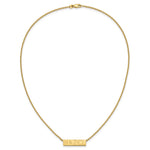 10K Yellow Gold 4-6 Letter Name Bar Necklace view